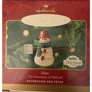 Hallmark Keepsake Mitford Snowman Ornament 2000 Artist Jan Karon